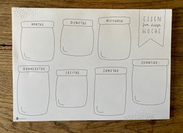 Menuplaner/ Wochenplaner „Essen für diese Woche“