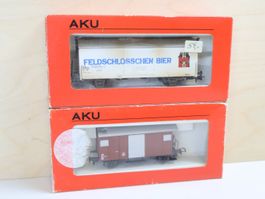 Aku SBB/BLS 2 x Güterwagen - Rarität H0