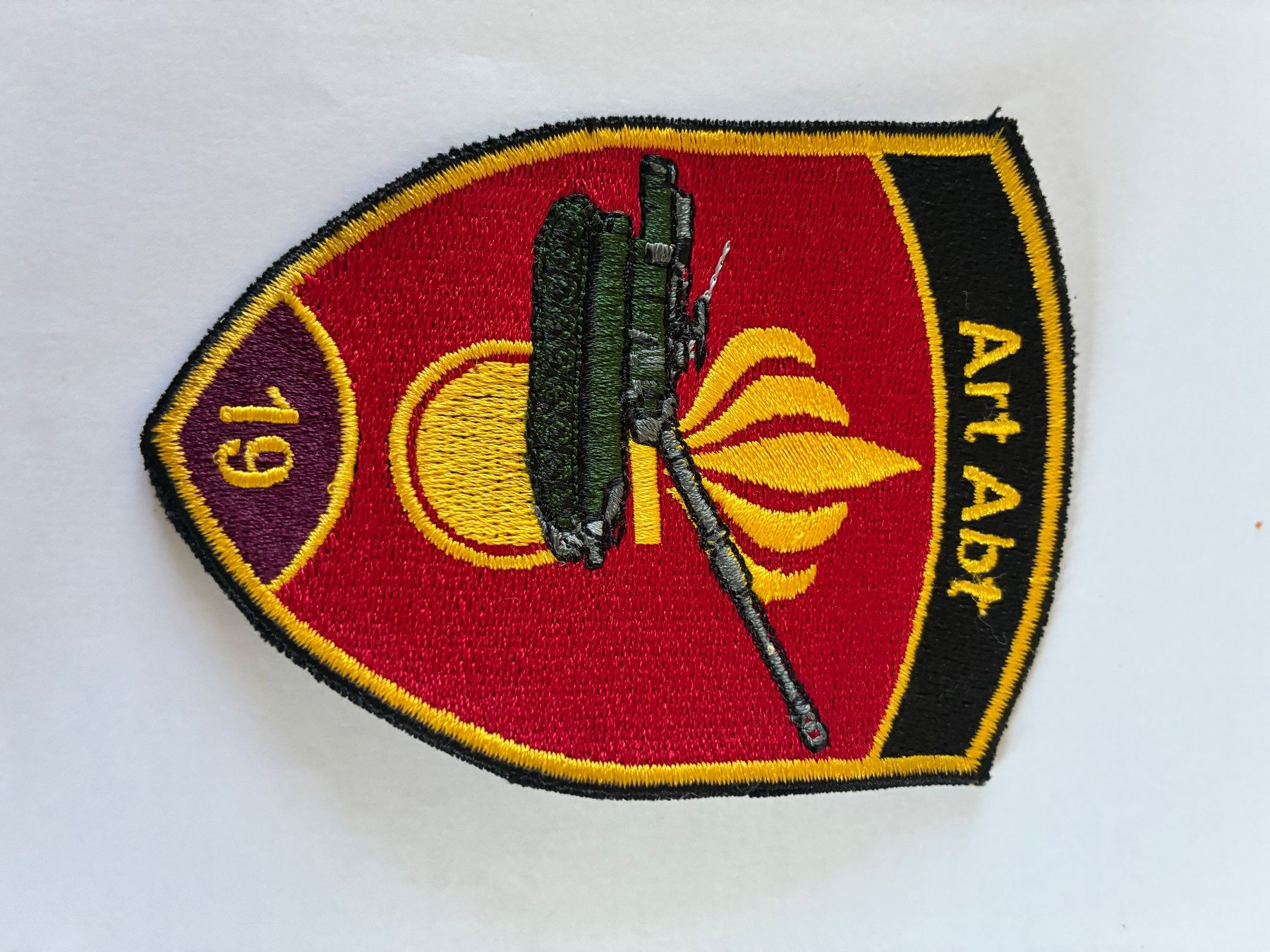 Schweizer Armee Toppe: Badge Art abt 19 Log Kp – Usato da Oberiberg venduto da reimet