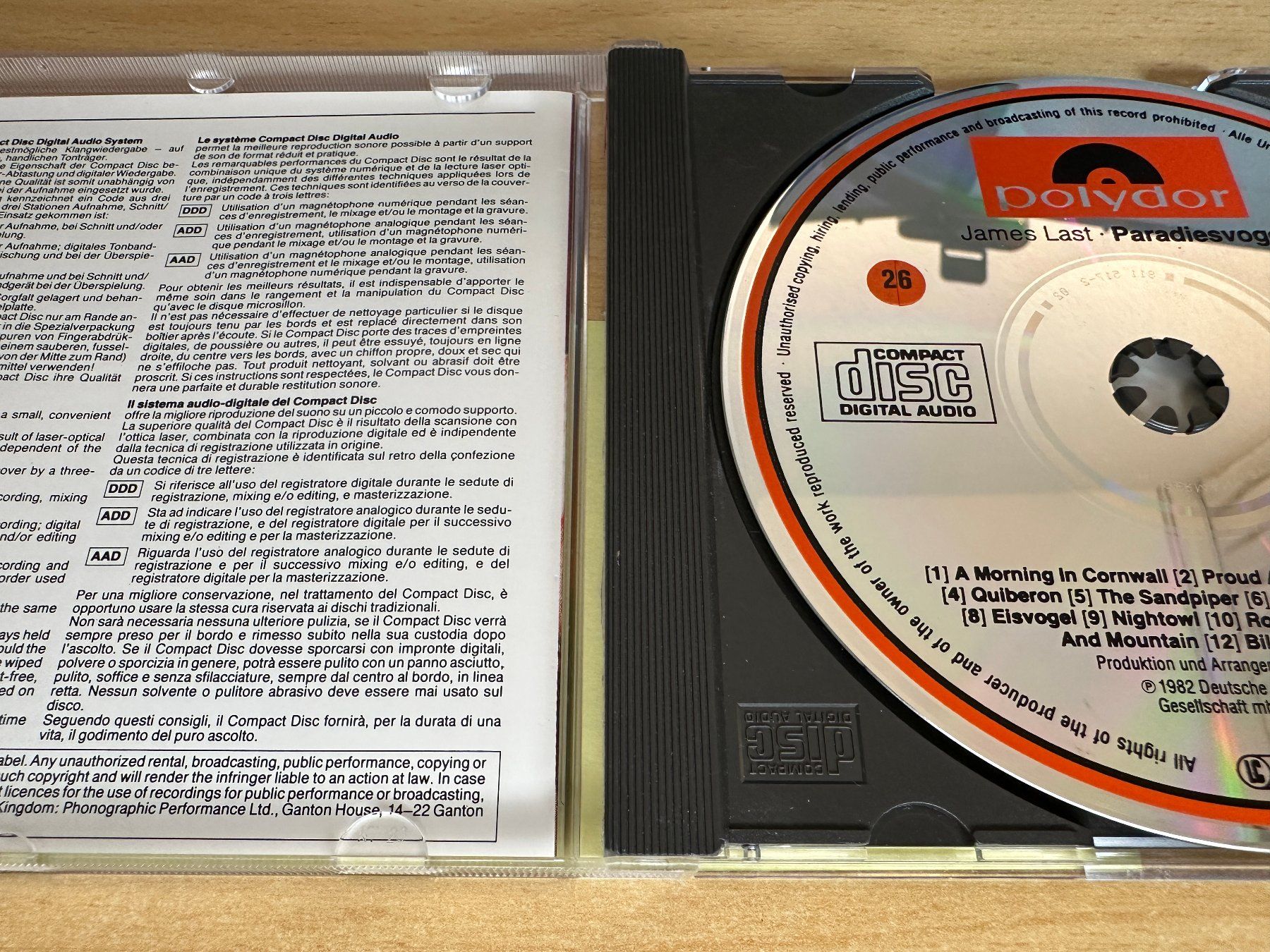 CD: James Last – Paradiesvogel – Usato da Rikon im Tösstal venduto da Alpenmutz 2