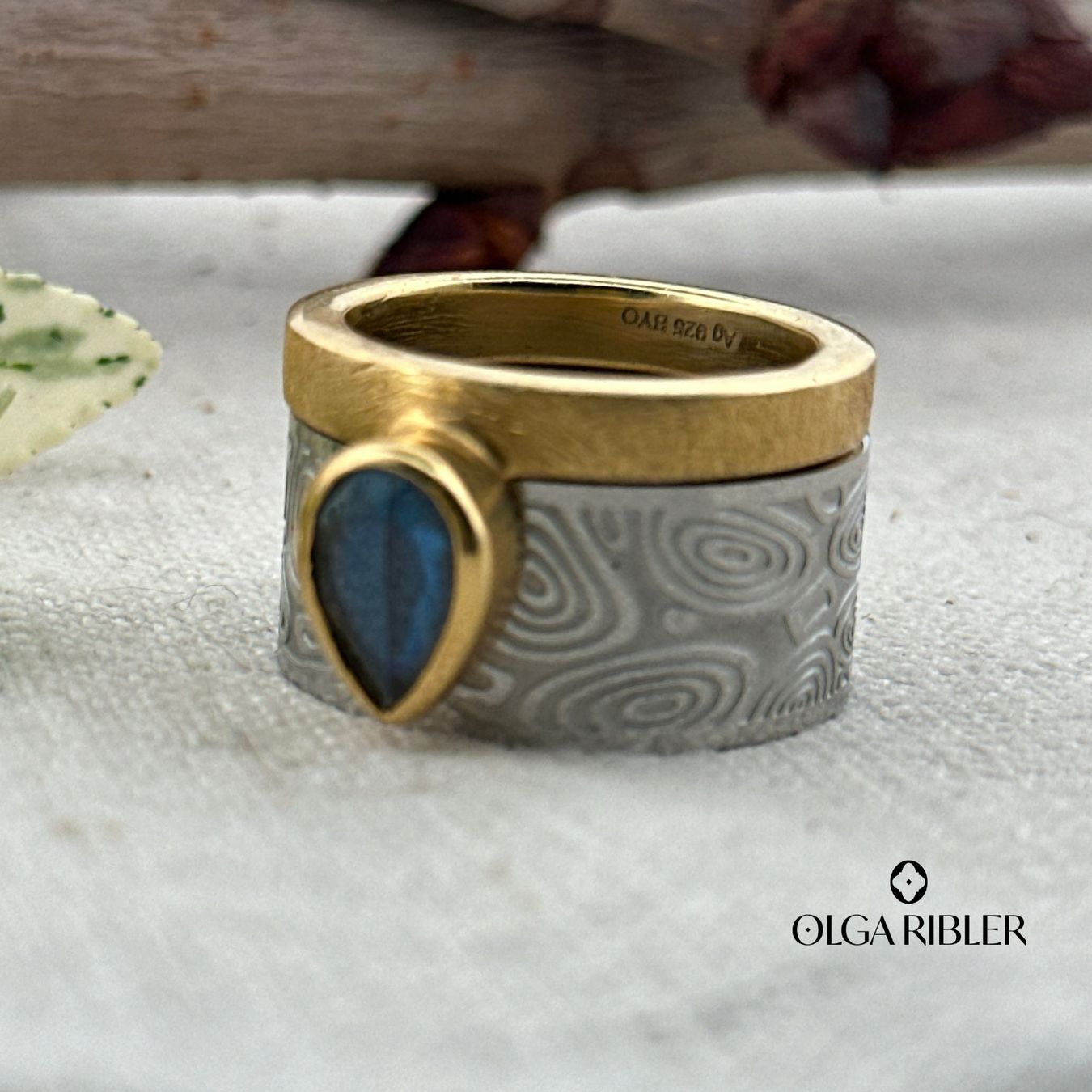 Olga Ribler Ringe: Ring Set 2 Ringe mit Labradorite Grösse 60 – Neu (gemäss Beschreibung) aus Luzern von Schmuckoutlet 5