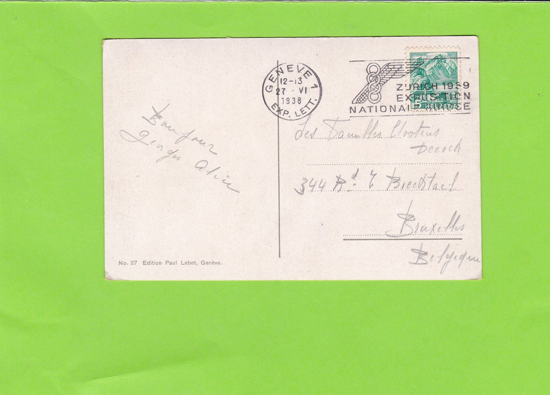 Cartoline postali: Genève. Ouai – Usato da St. Peterzell venduto da neckertal 1
