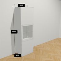 IKEA BESTÅ Hochschrank mit Glastür – weiss hochglanz