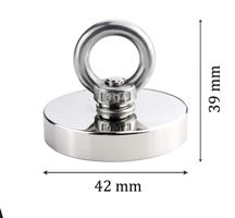 Starker Magnet mit Öse, 42 mm Durchmesser