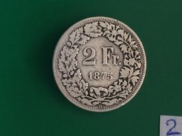2 francs  1875  Rare