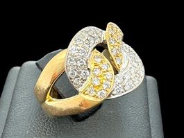 Diamanten 0.8c Ring Bucherer 18k GG/WG Grösse 52.5 *S2430