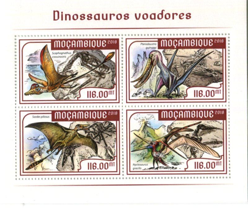 Alle Briefmarken: Block "Dinosaurier". Mosambik – Neu und originalverpackt aus Basel von Butsch5