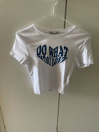 T-shirt blanc imprimé "Do what you love" s