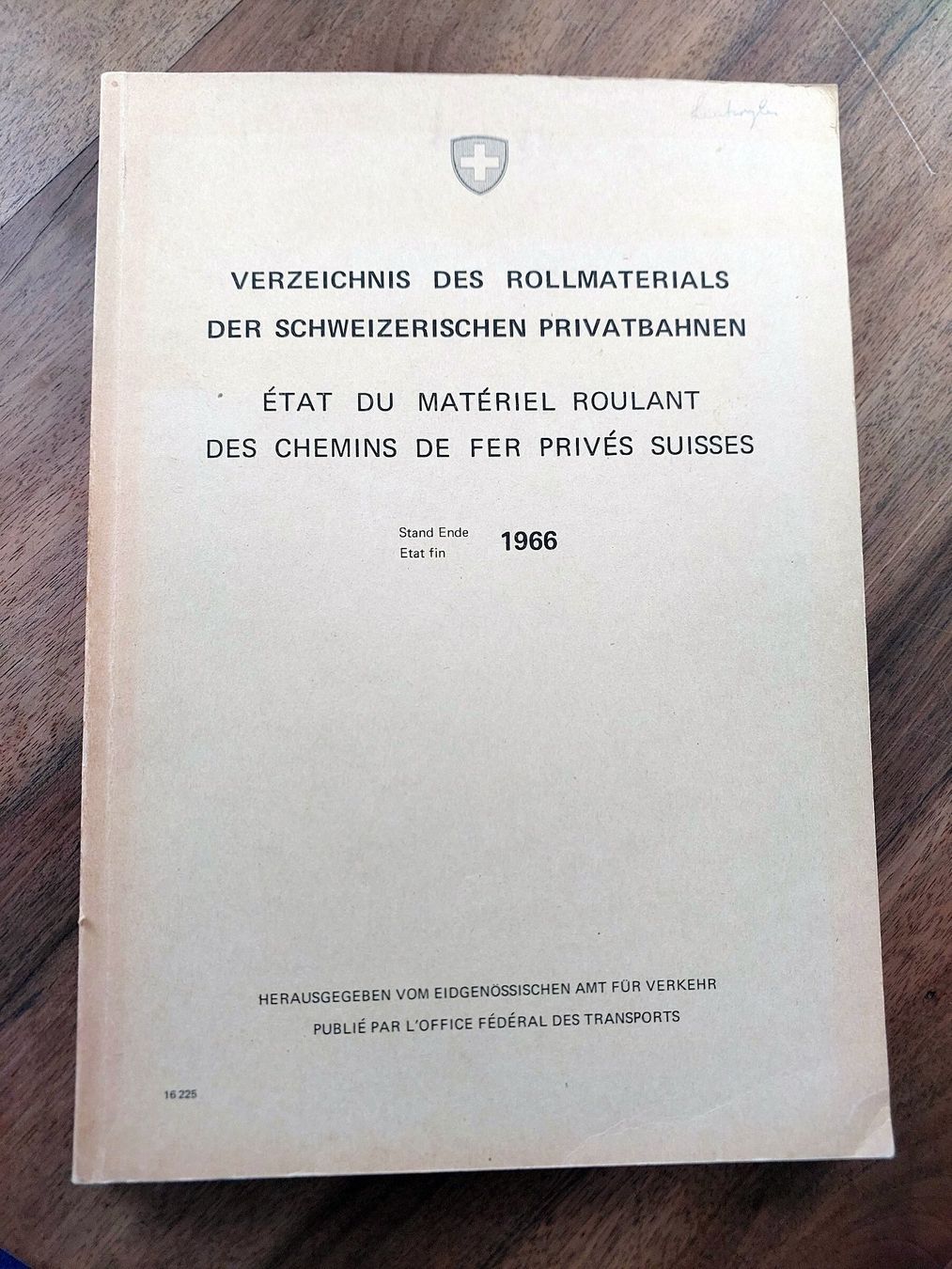 Livres: Verzeichnis Rollmaterial Schweizer Privatbahnen 1966 – D'occasion à Schönenwerd par Steidi