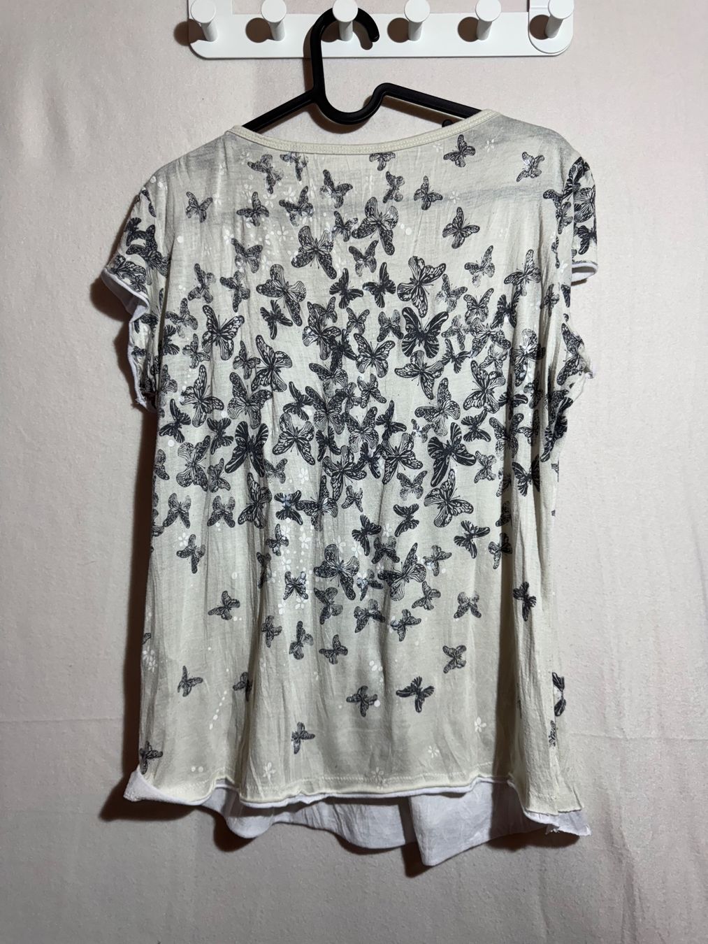Camicette: Oberteil Bluse mit Schmetterlingen Gr. L/XL – Usato da Grosswangen venduto da SALE_SALE_SALE 5