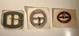 Lot de 3 Boucles vintage pour ceinture, années 40