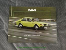 Saab 99 GL Combi Coupé 1975 Prospekt deutsch