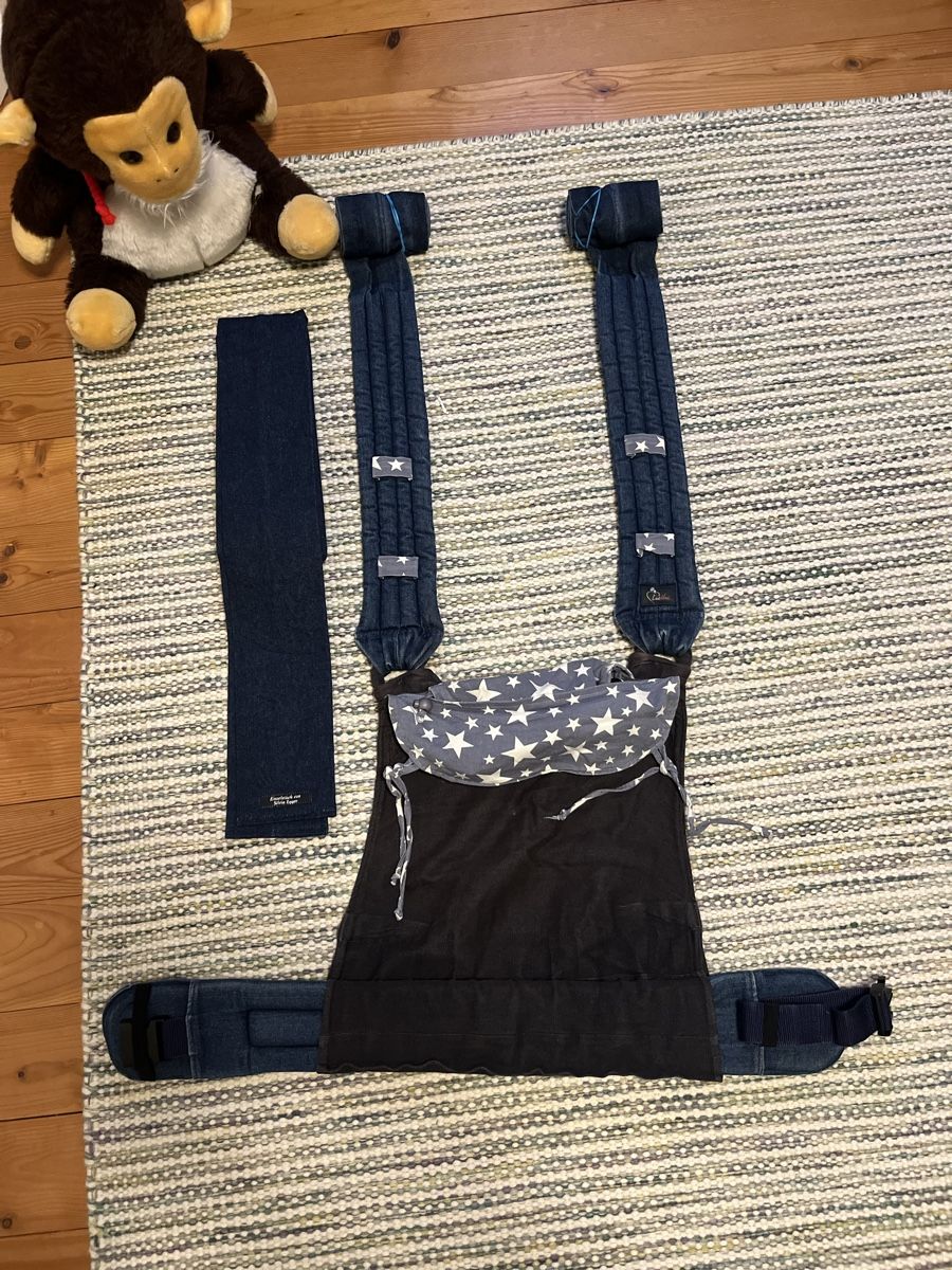 Luemai Marsupi portabebè: Wunderschöne Luemai mit Sternenmuster und Jeans – Usato da Winterthur venduto da Nanole 4