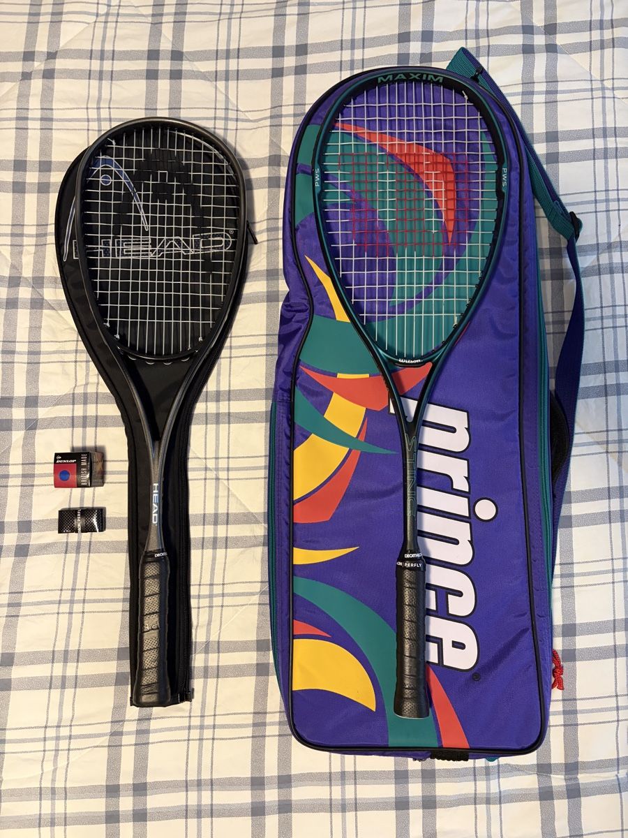 Racchette: Squash Set Head und Wilson mit Prince Tasche – Usato da Jona venduto da Flexer02