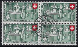 Pro Patria 1946 4er-Block ⊞ gestempelt ʘ ZNr. B30