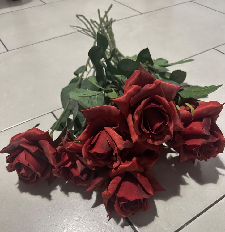 Cabilock 2er Set Kunstblumen - Realistische Kunstrosen Sträuße Für Hochzeitsdeko & Wohnaccessoires