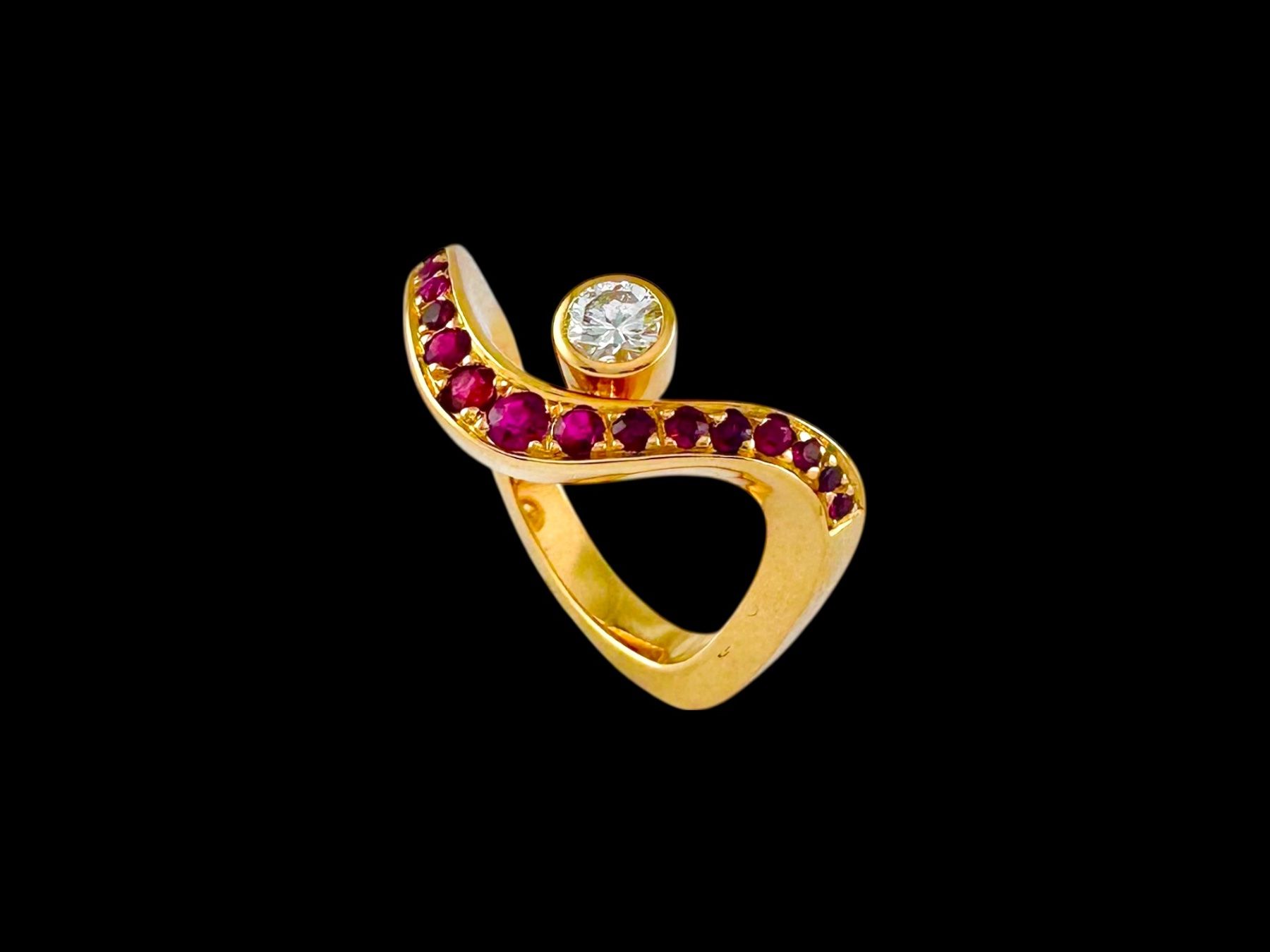 Anelli: MAX WAGNER, Zürich, Rubin - Diamant - Ring – Usato da Zuzwil SG venduto da artimmo 2