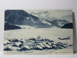 Leysin , Village et les Dents de Morcle  1908