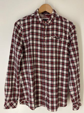 Woolrich Bluse Damen Gr. S - 100% Baumwolle