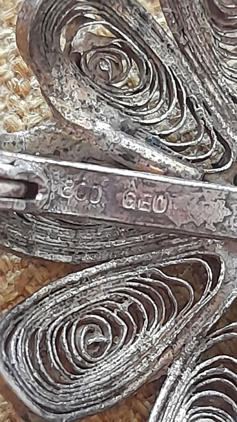 Spille & Fermagli: Spilla vintage argento 800 a forma di fiore – Usato da Lugano venduto da ann_5w7n 1