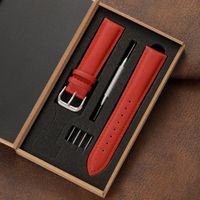 Bracelet de montre cuir de veau souple 22 mm  Imperial red