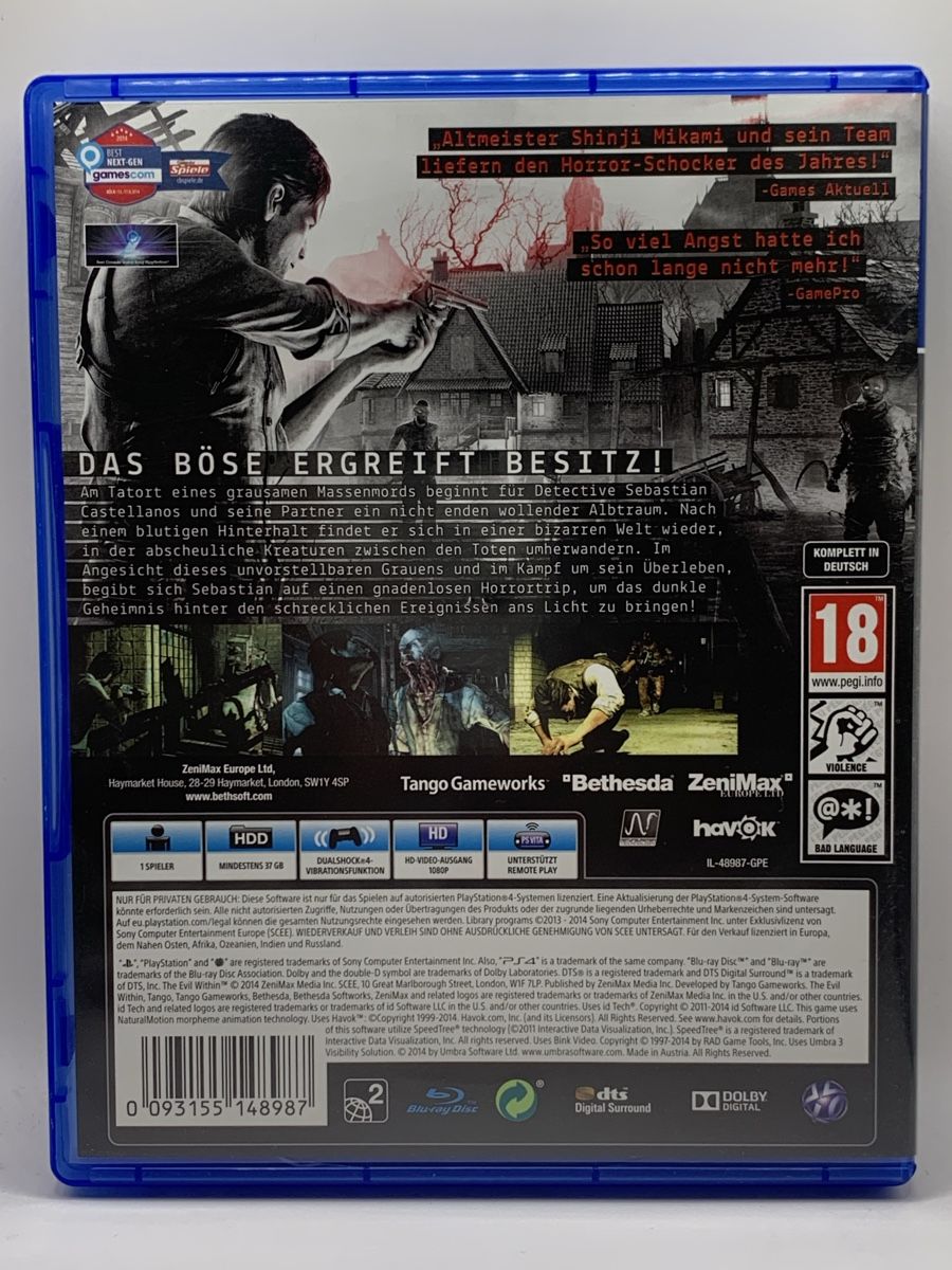 Sony Jeux: PS4 - The Evil Within uncut – D'occasion à Ostermundigen par RG-Collector 1