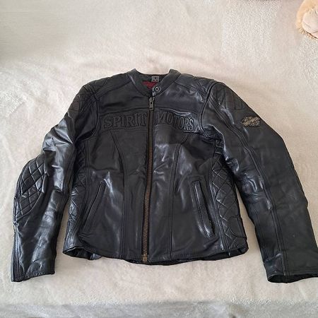 Motorradjacke Leder, Gr. S (38-40)