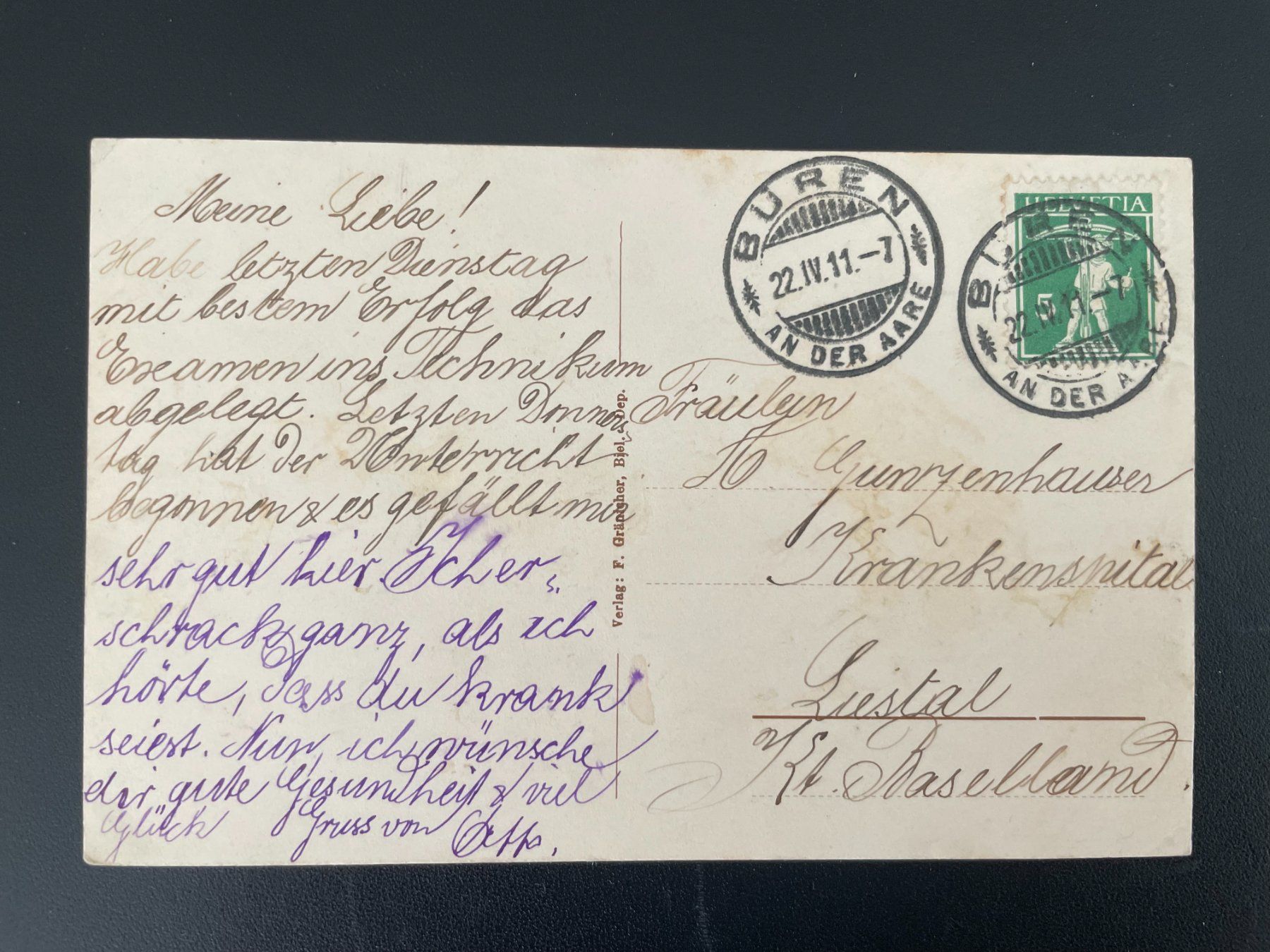 Cartoline postali: AK BE Uhrmacherschule und Technikum Biel / Bienne – Usato da Thal venduto da Danny82 1