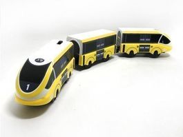 ZUG - BATTERIE LOK - GELB - FÜR HOLZEISENBAHNEN