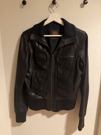 Bershka Black Leather Jacket - Size M - Great Deal!