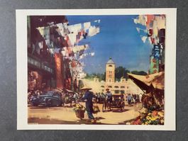 Original Vintage Poster -Singapur / Fluggesellschaft BOAC