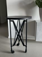 Industrie Design Beistelltisch schwarz im Vintage Look