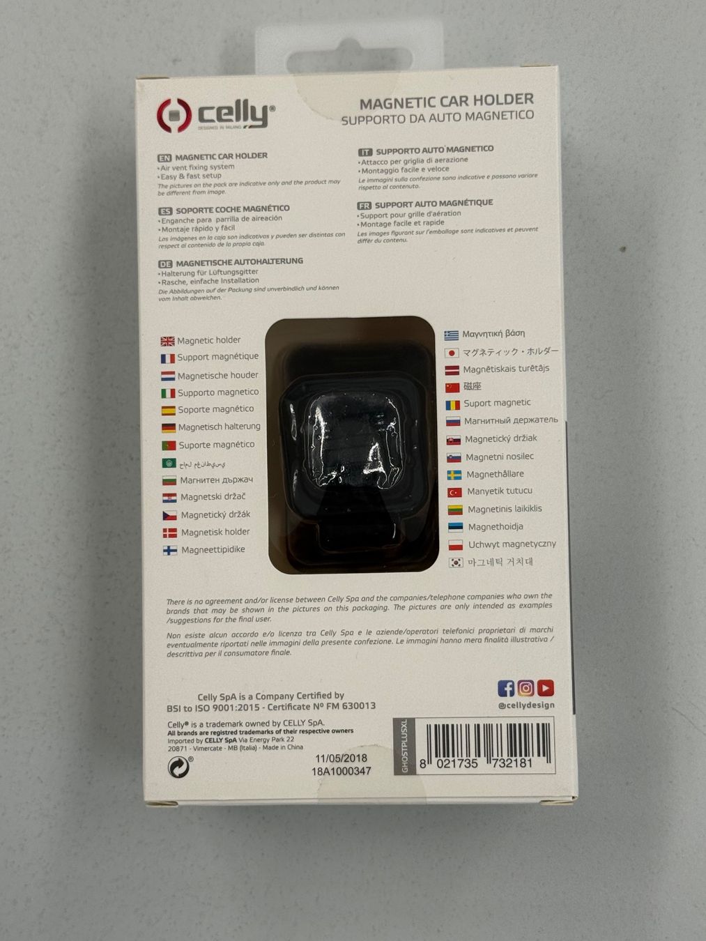 Altro in Decorazioni & Accessori: Celly Support auto Magnétique Téléphone Ghost Plus – Nuovo e nell'imballaggio originale da Zug venduto da ElPhone 2