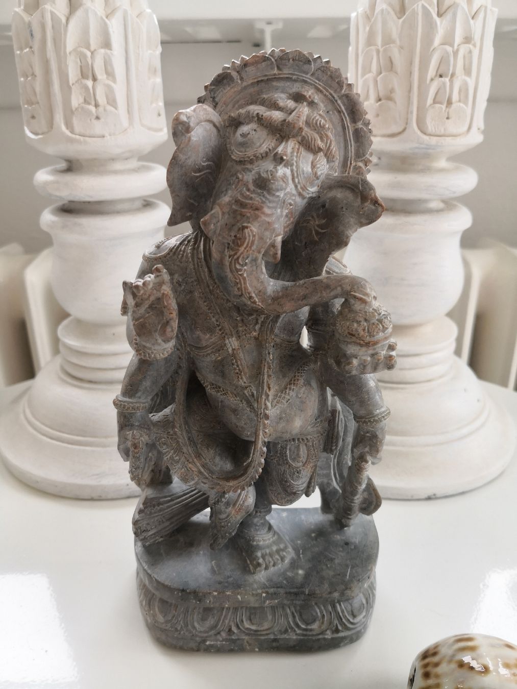 Sculture & Statue: 🤩HANDGEMEISELTE GANESHA STATUE SPECKSTEIN EINZELSTÜCK INDIA – Nuovo (secondo la descrizione) da Olten venduto da Naja-Twins-Twins 1