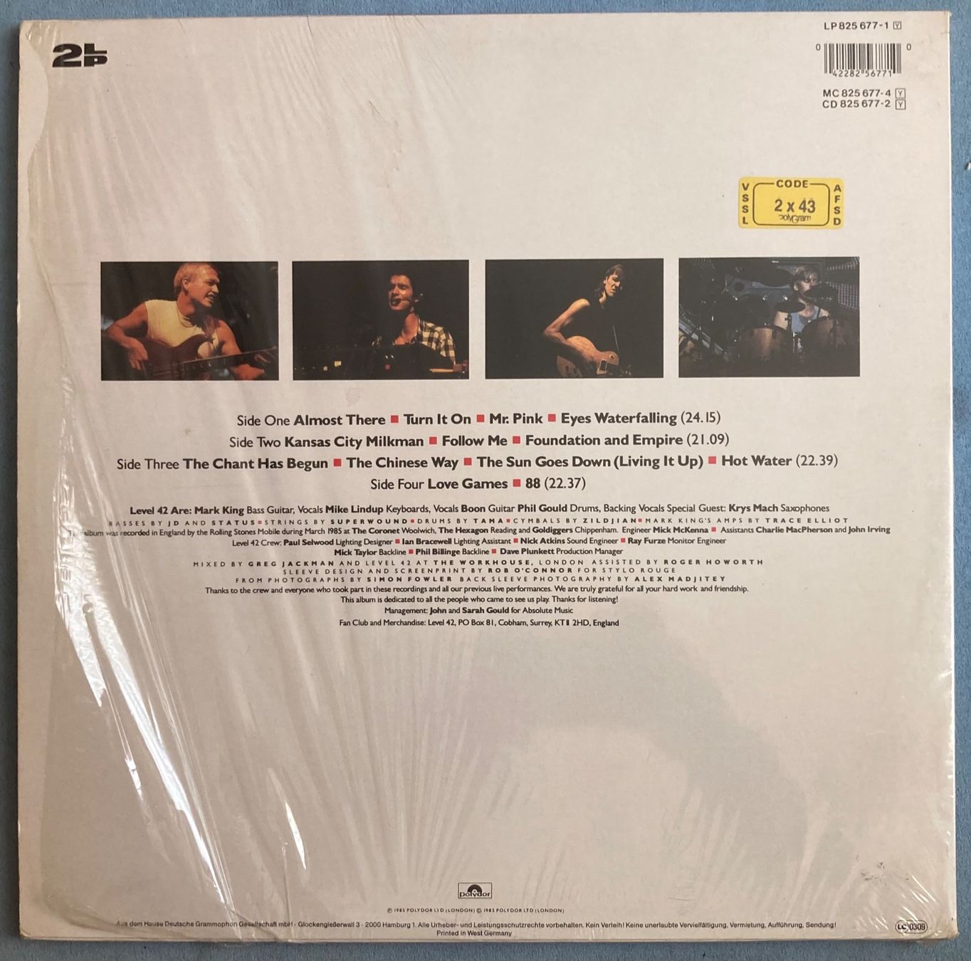 Dischi in vinile: LEVEL 42 - PHYSICAL PRESENCE – Usato da Poliez-Pittet venduto da Newtown-Records 1