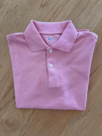 Uniqlo pink polo shirt, size S, short sleeve