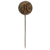 835 Silber Pin mit Initialen 17 mm - 3.1g