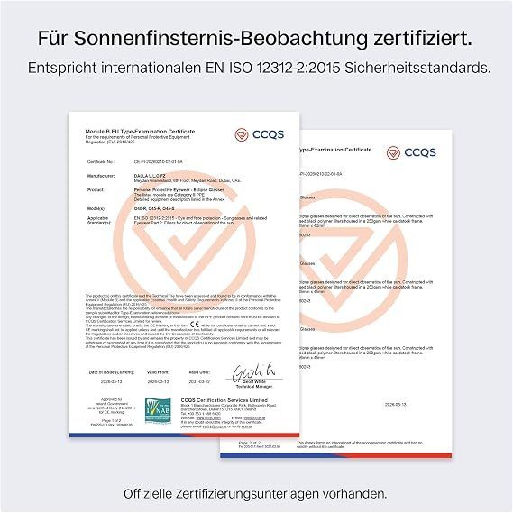 Occhiali & Lenti: ISO Sonnenfinsternis Brille - Eclipse Glasses ORRO – Nuovo e nell'imballaggio originale da Zürich venduto da depierie 4