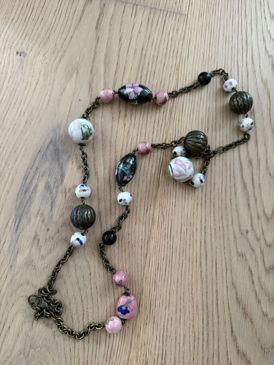 Catenine: Vintage Halskette mit Glasperlen, Blumendesign – Usato da Richterswil venduto da KAYLEIGH_77