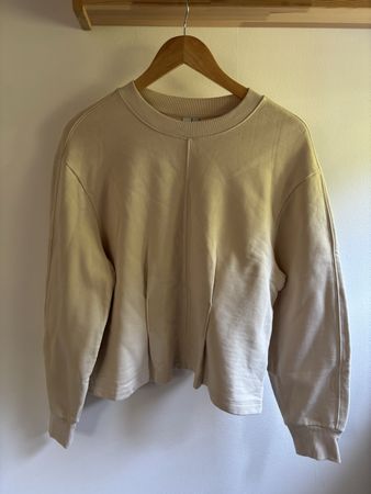 Cream female sweatshirt & other stories S