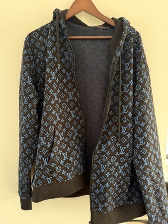 Louis Vuitton Kapuzenjacke Monogramm Blau Schwarz Grösse L 5