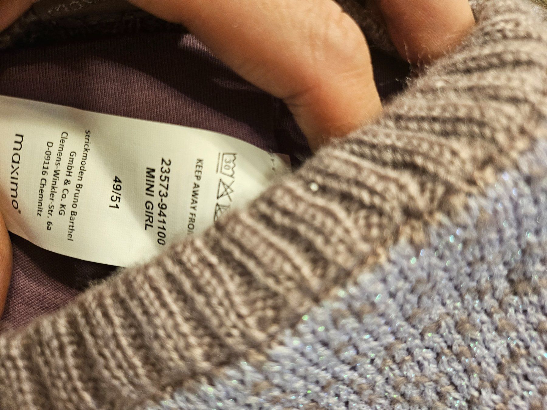 Maximo Altro abbigliamento per bambina: Maximo Mütze 49 / 51 – Usato da Kefikon TG venduto da Livline 1