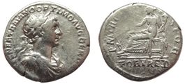 TRAJAN silver denarius (114-117 AD)