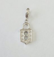 Charm "Vorhängeschloss" Silber 925 (rhodiniert) - Neu