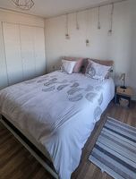 Lit Double 160x200 | Cadre + Matelas + Tiroirs de Rangement