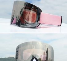 Skibrille verspiegelt rosa Band neuwertiger Zustand