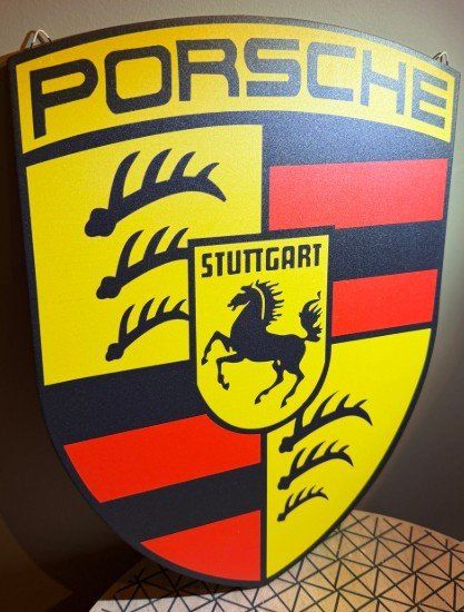 Insegne: Porsche Schild Logo Wappen – Nuovo (secondo la descrizione) da Widnau venduto da Senna7 3