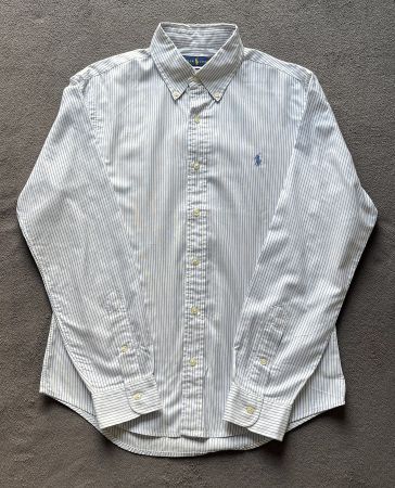 Ralph Lauren Hemd Gr. M (Slim Fit) Weiss gestreift