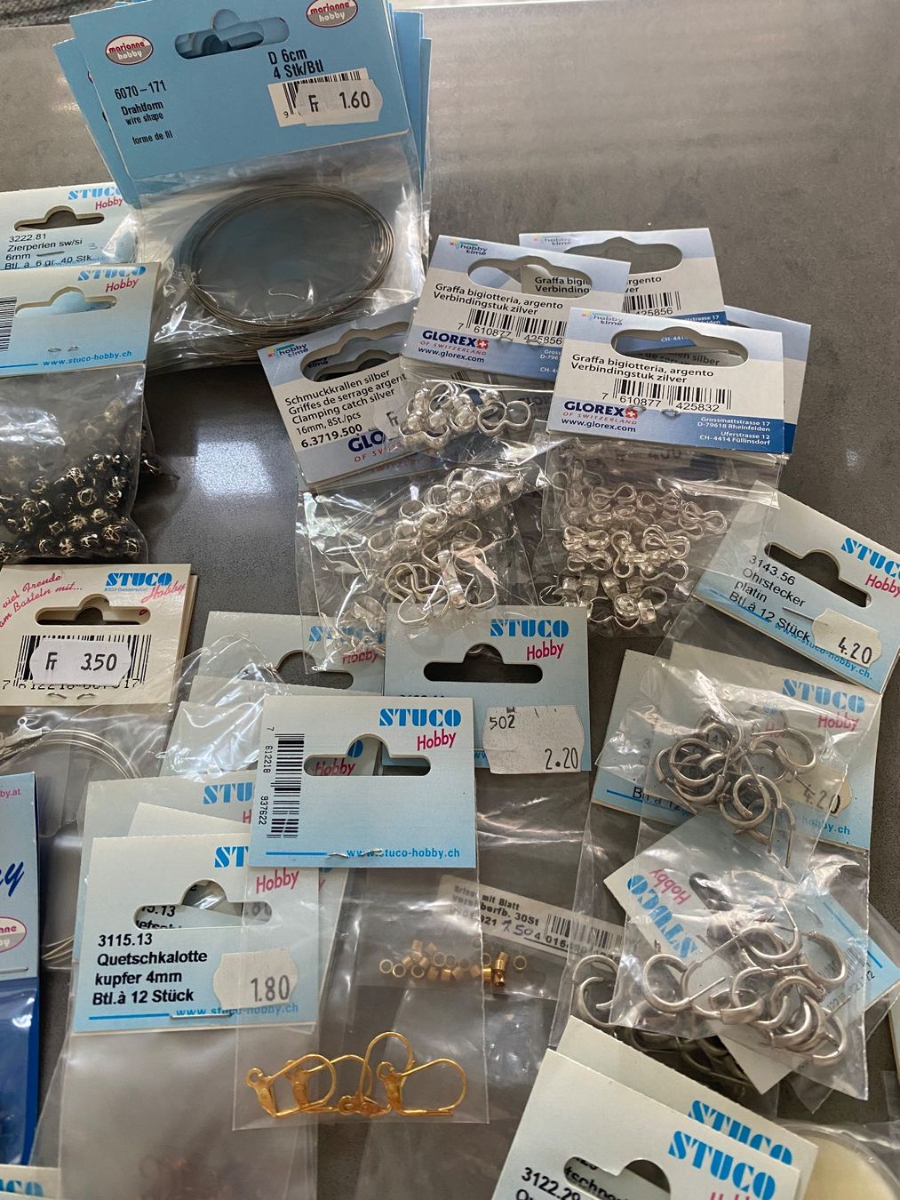 Kits de loisir créatif: Schmuckzubeh. Bastelmaterial neu Konvolut – Neuf avec emballage d'origine à Bürglen TG par Seepferdli 3
