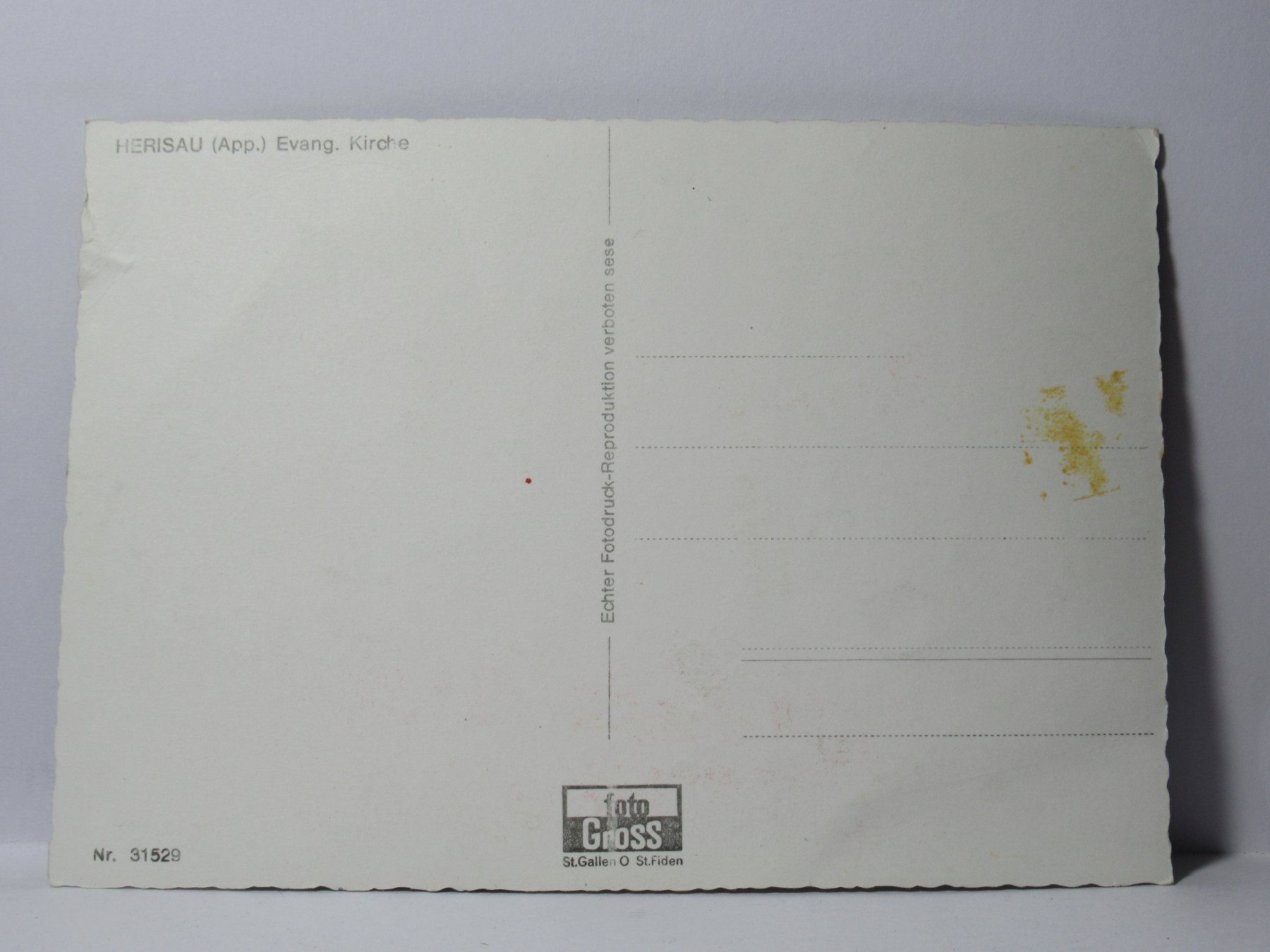 Cartoline postali: Herisau , Evang. Kirche – Nuovo (secondo la descrizione) da Grenchen venduto da Bluemchen1900 1